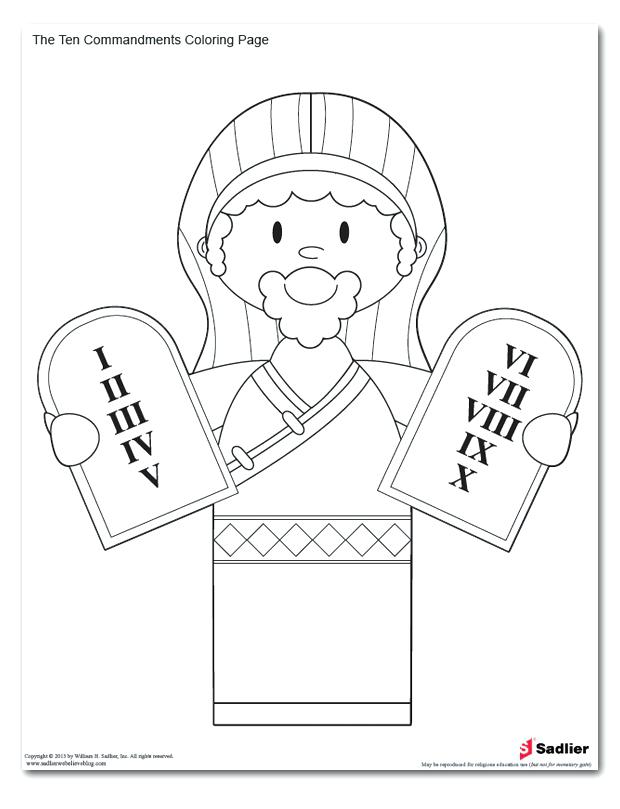 620x809 Ten Commandments Coloring Pages For Kids Free Printable Ten