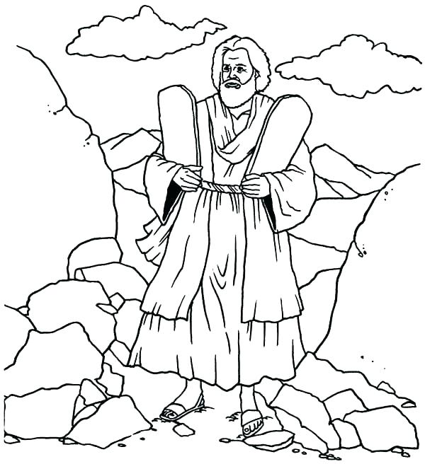 600x656 Ten Commandments Coloring Pages