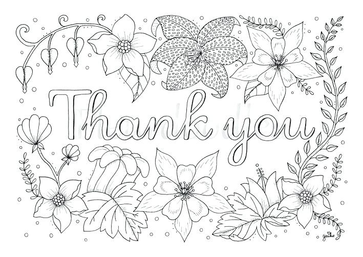 709x501 Brilliant Decoration Thank You Coloring Pages With Free Printable