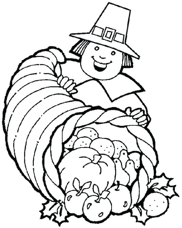 600x750 Free Printable Thanksgiving Coloring Pages For Preschoolers