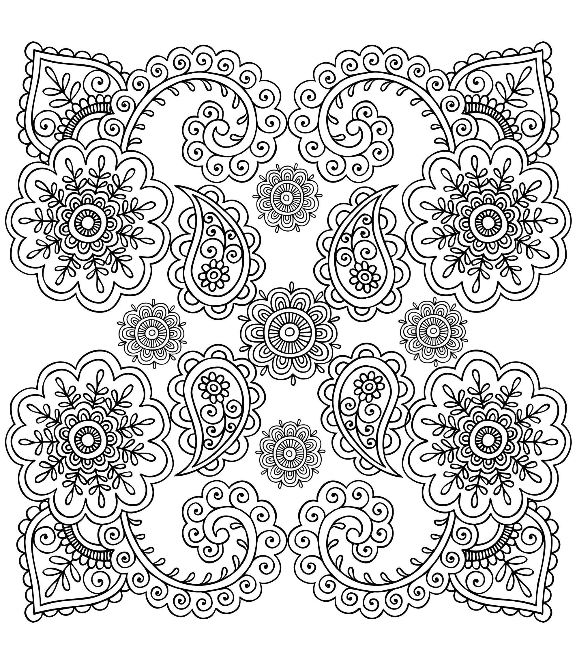 2000x2299 Free Coloring Page Anti Stress Adult