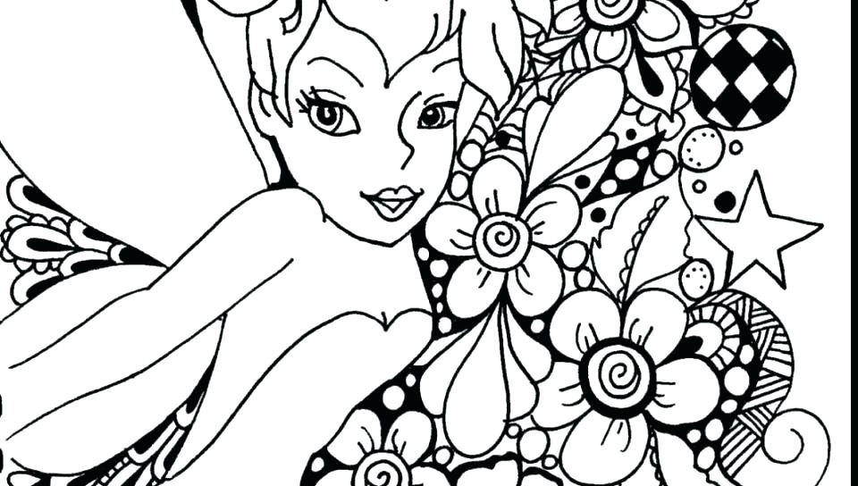 960x544 Tinkerbell Coloring Pages Free