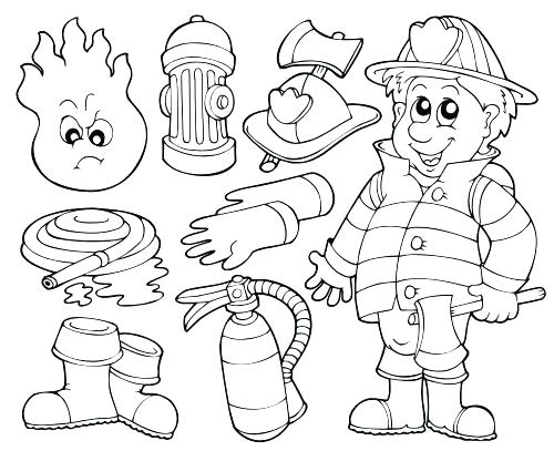 500x407 Fire Fighter Coloring Page Firefighter Coloring Pages Fireman