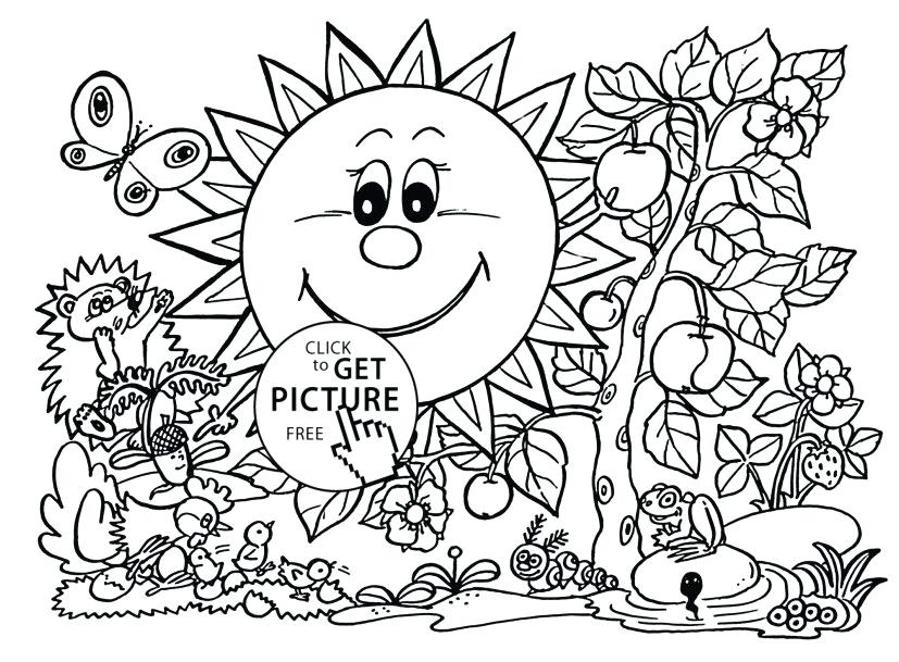 827x609 Printable Garden Tools Coloring Pages