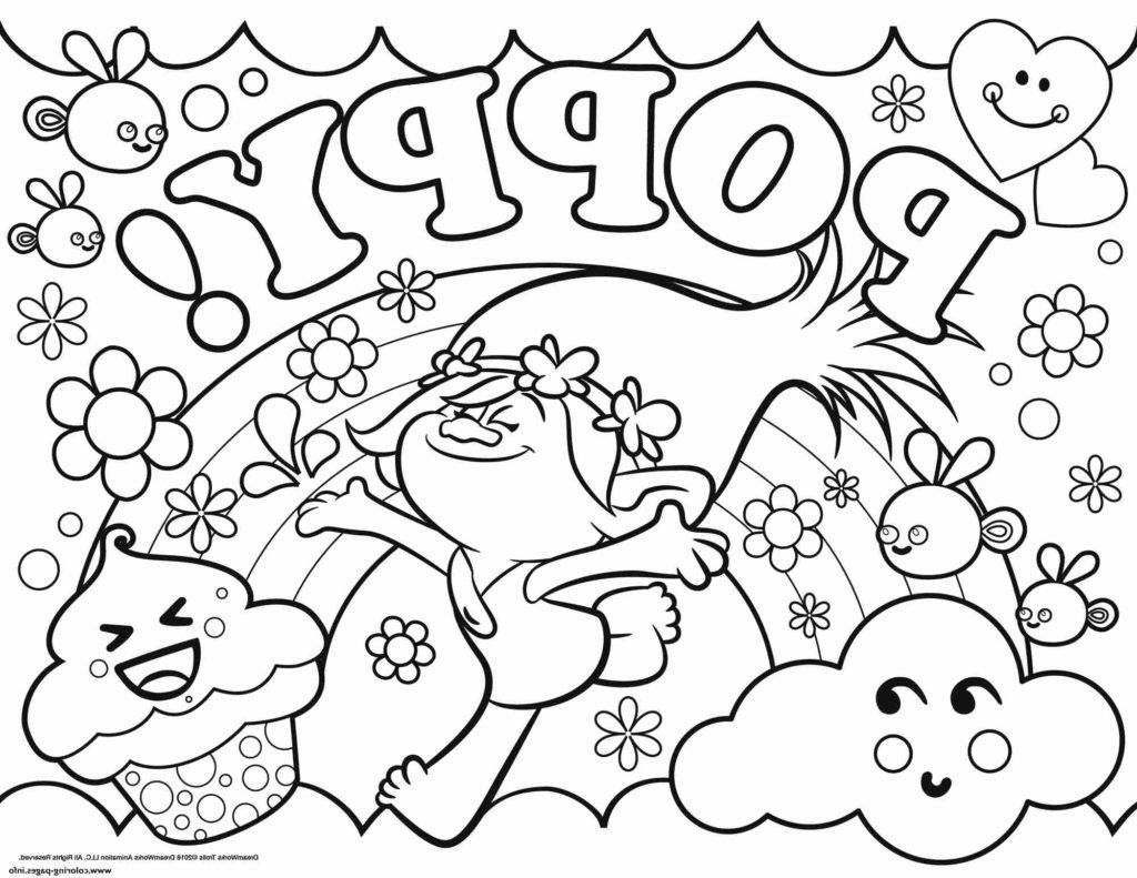 1024x791 Trolls Coloring Pages Poppy Free Printable From Page
