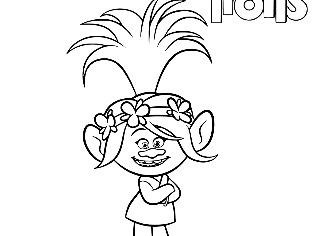 1024x768 Trolls Coloring Sheets And Printable Poppy Free From Page Cartoons