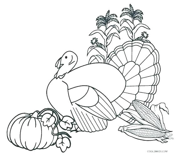 585x500 Turkey Coloring Pages Free