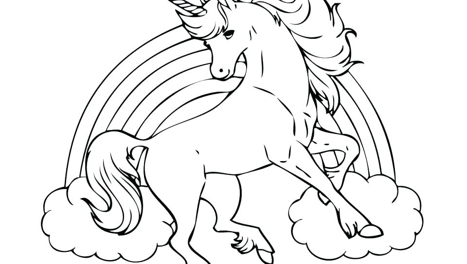 960x544 Unicorn Coloring Pages