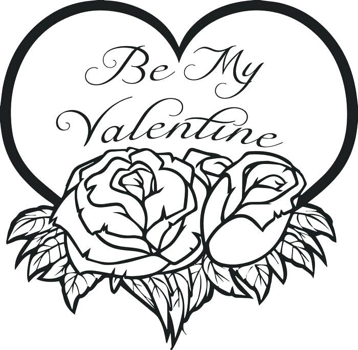 700x683 Valentines Color Page Valentines Colouring Pictures To Print