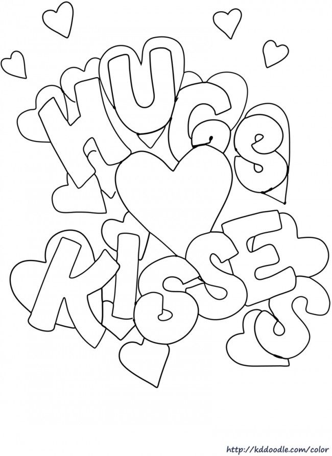 650x893 Free Printable Valentine's Day Coloring Page From Kddoodle Muah