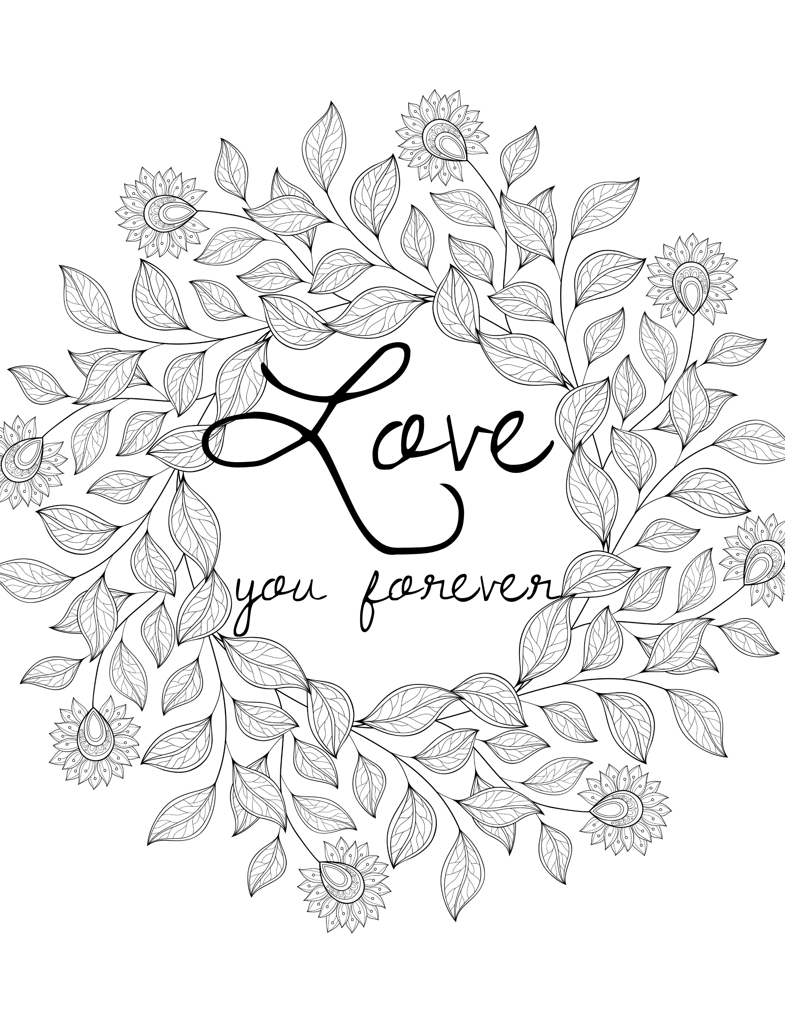 2500x3300 Free Printable Valentines Adult Coloring Pages