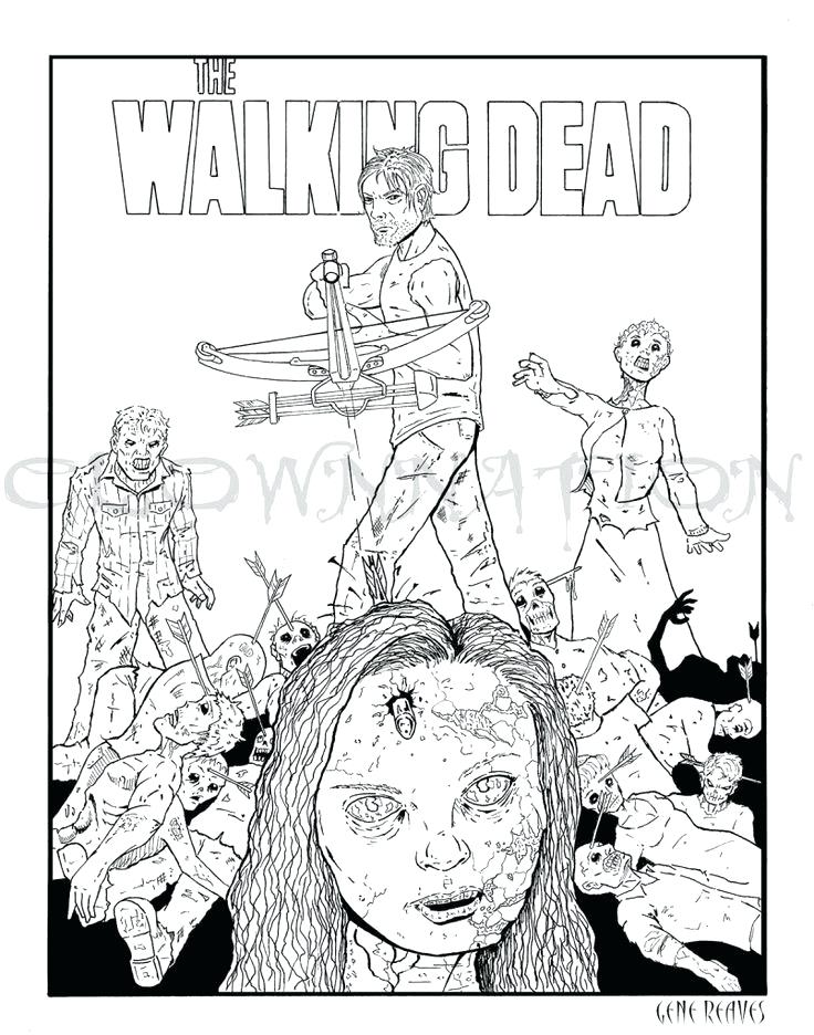 736x936 Walking Dead Coloring Book