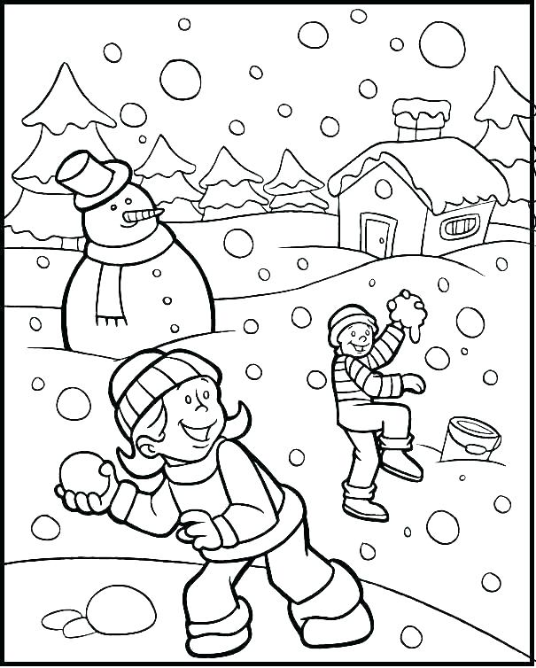 605x754 Printable Coloring Pages Winter