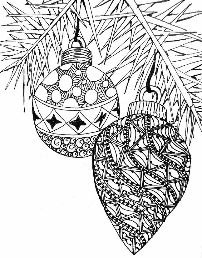 647x825 Christmas Adult Coloring Pages