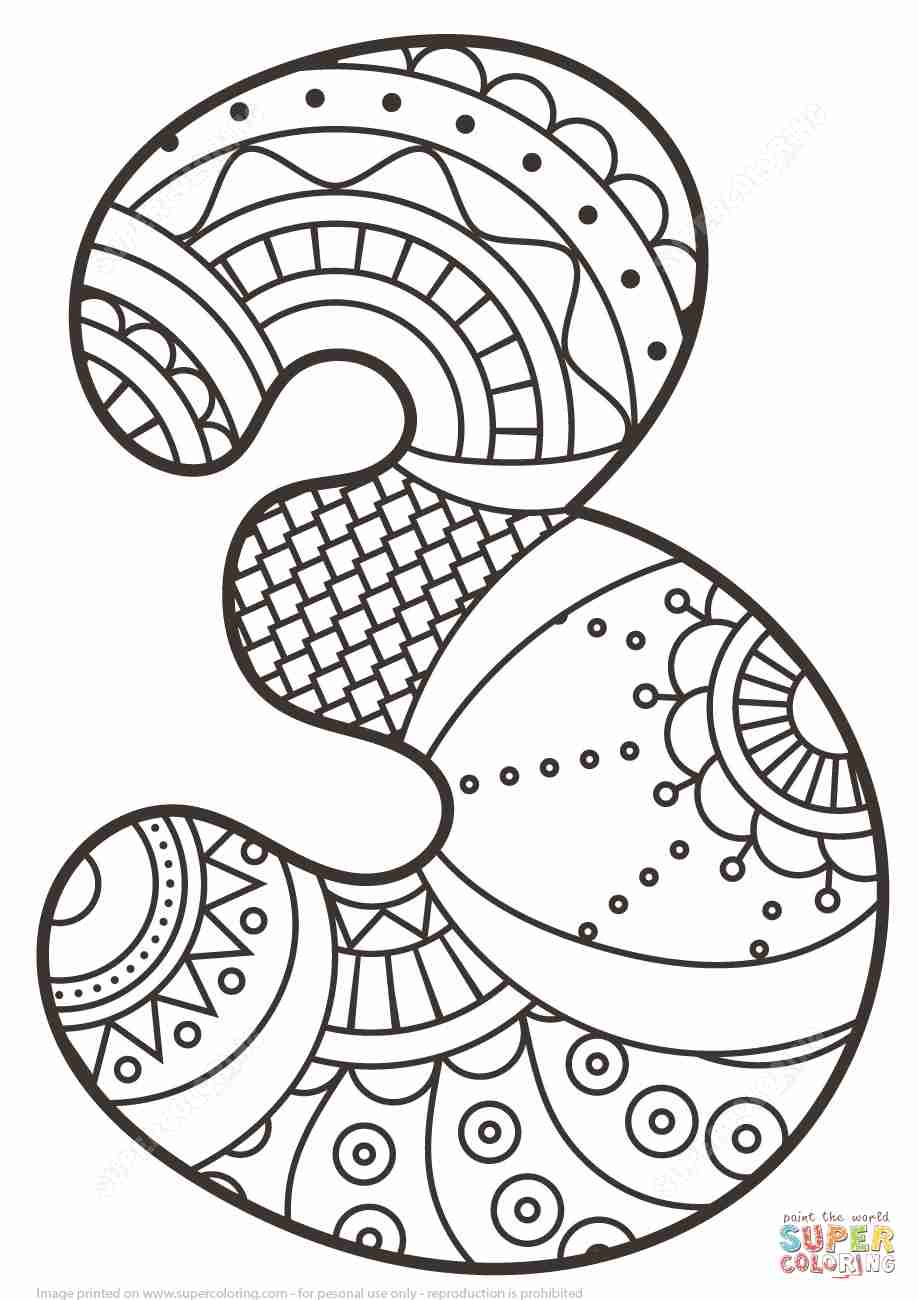 918x1300 Number Zentangle Coloring Page Free Printable Pages Stunning