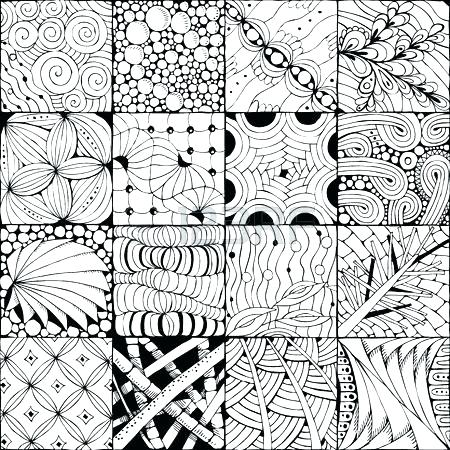 450x450 Zentangle Coloring Pages Free Coloring Book Hand Drawn Background