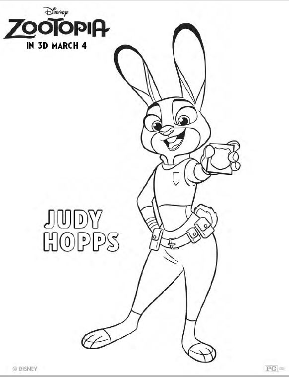 582x759 Zootopia Coloring Pages And Printable Activity Sheets