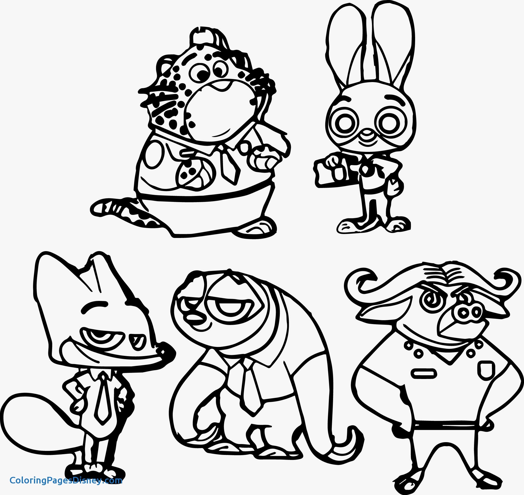 Free Printable Zootopia Coloring Pages at GetDrawings | Free download