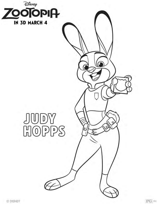 605x783 Disney Zootopia Coloring Sheets + New Clips