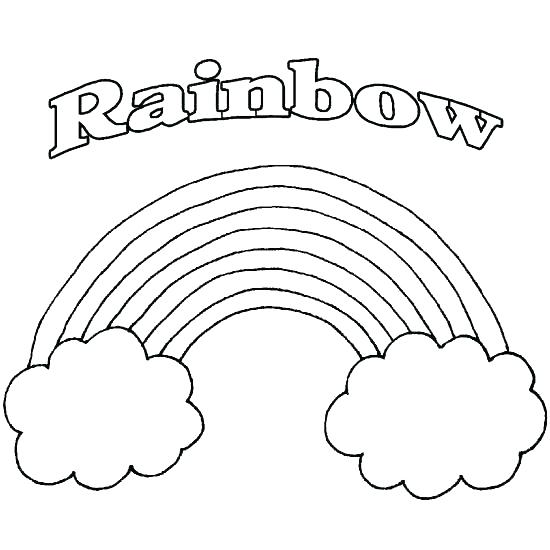 550x550 Free Rainbow Coloring Pages Rainbow Coloring Template Printable