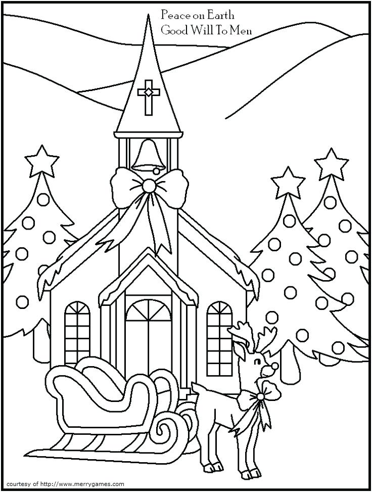 736x973 Christmas Pictures To Color For Church Free Religious Christmas