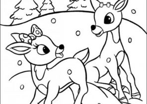 296x210 Rudolph The Red Nosed Reindeer Coloring Pages