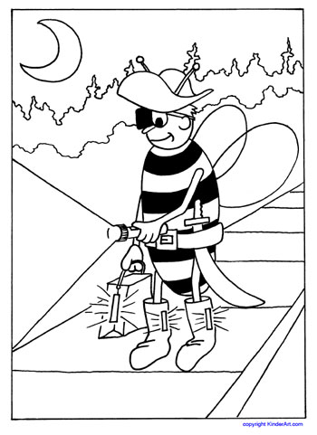 350x481 Halloween Safety Coloring Page