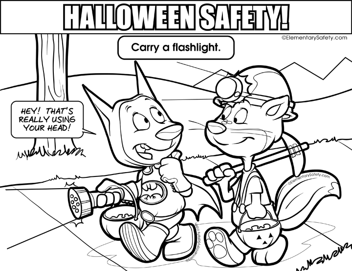 720x556 Halloween Safety Coloring Pages