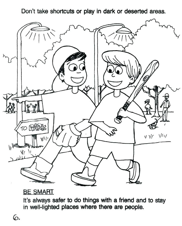 736x910 Halloween Safety Coloring Pages Safety Coloring Pages Stranger