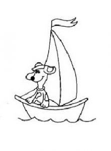 221x300 Sun Sailboat Coloring Pages For Preschool And Kindergarten Water