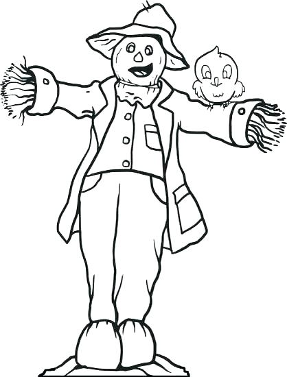418x550 Free Scarecrow Coloring Pages Free Scarecrow Coloring Pages