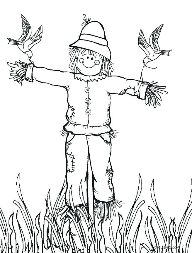 655x864 Happy Thanksgiving Scarecrow Coloring Page For Kids Happy Free