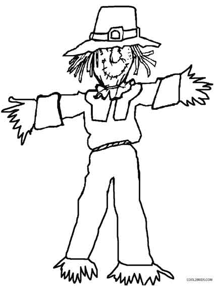 430x565 Printable Scarecrow Coloring Pages For Kids