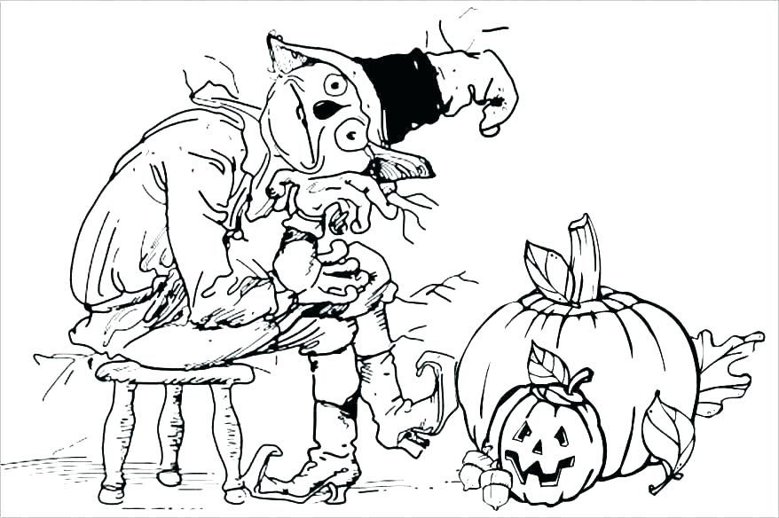 878x584 Scarecrow Coloring Pages Free Scarecrow Coloring Pages Scarecrow