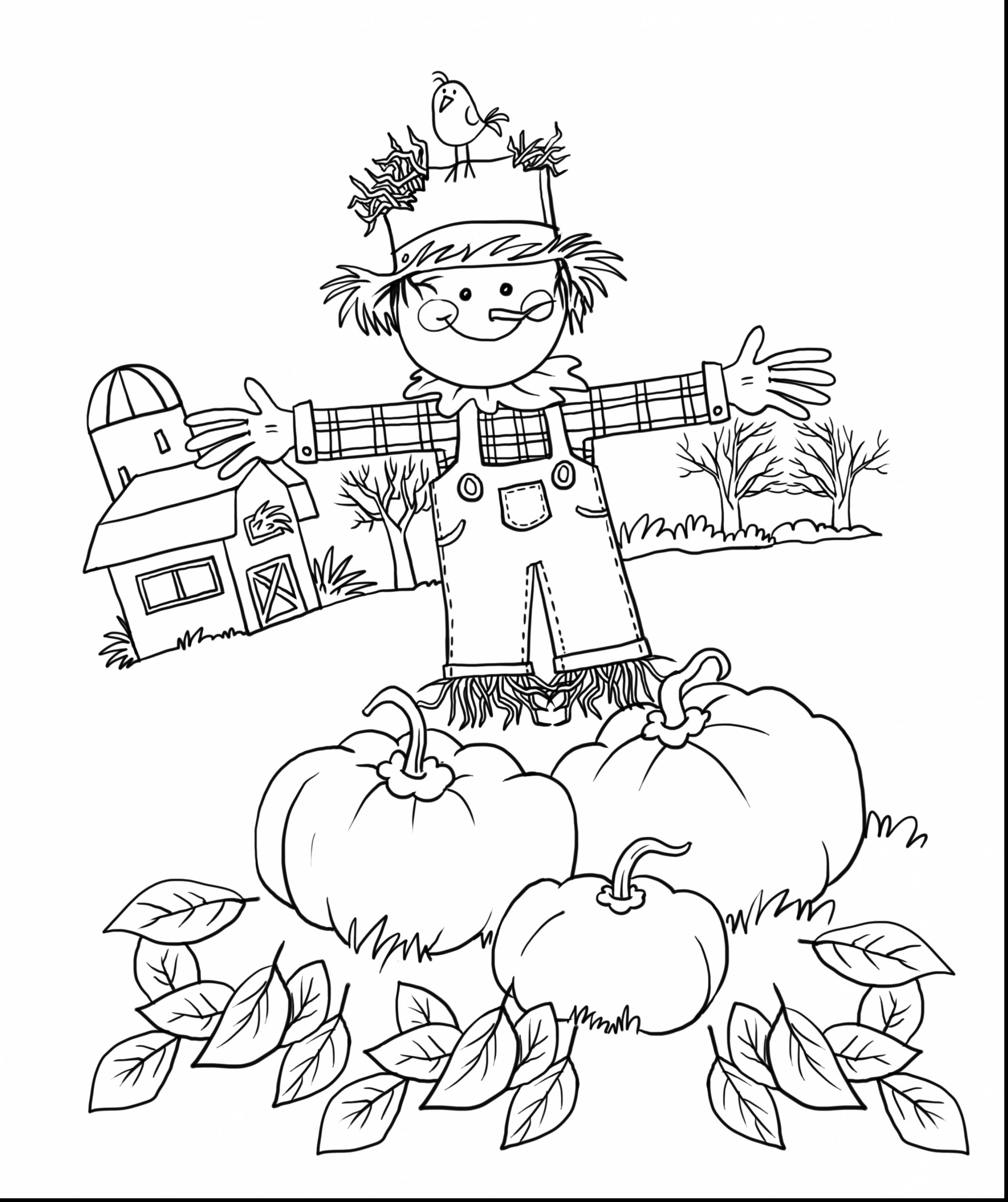 2726x3250 Special Scarecrow Coloring Page Free Printable Pages For Kids