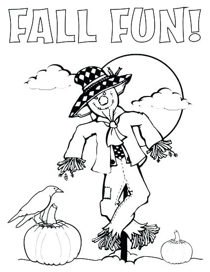 425x550 Coloring Pages Scarecrow