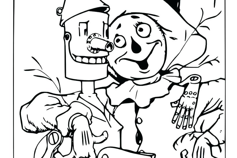 816x544 Free Printable Scarecrow Coloring Sheets