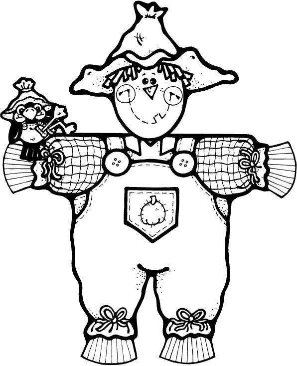 596x734 Halloween Scarecrow Coloring Pages Best Scarecrow Coloring