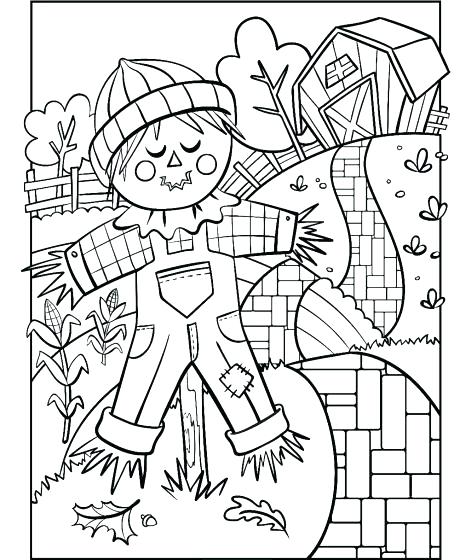 471x560 Scarecrow Coloring Page