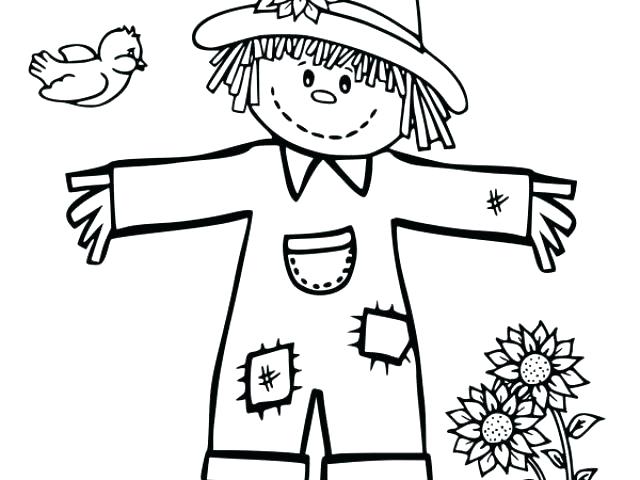 640x480 Scarecrow Coloring Pages