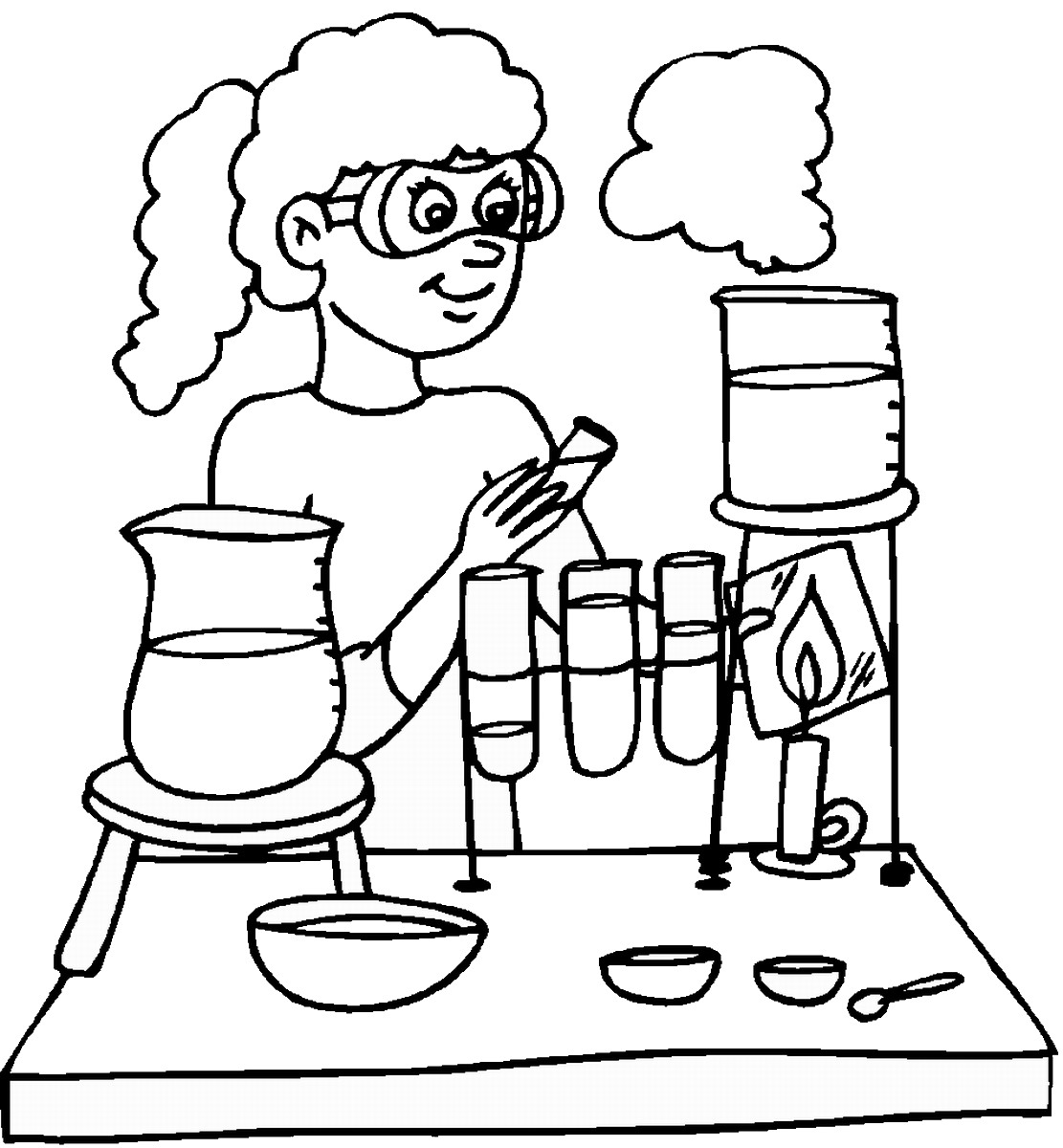 1111x1200 Science Coloring Pages