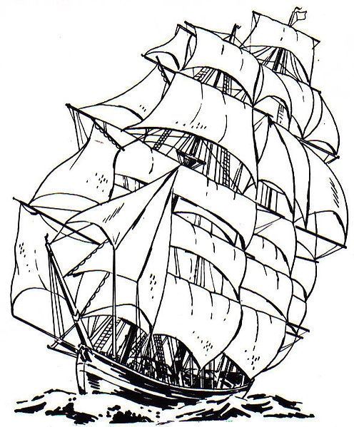 496x599 Free Ship Coloring Pages For Kids And Adults Wikimedia Commons
