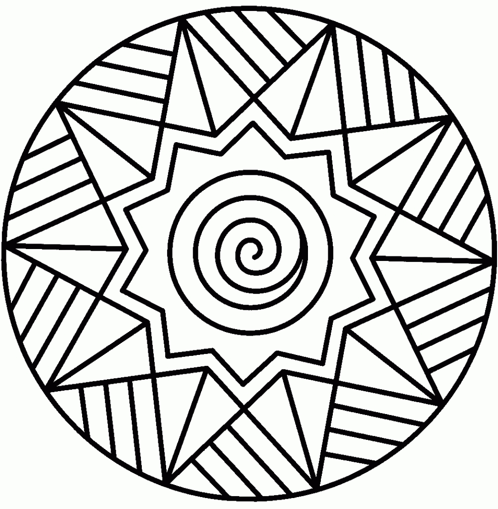 1001x1024 Fresh Simple Mandala Coloring Pages Gallery Printable Coloring
