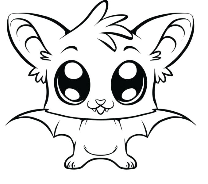 678x600 Easy Coloring Pages Cute Easy Coloring Pages Big Eye Bat Free Page