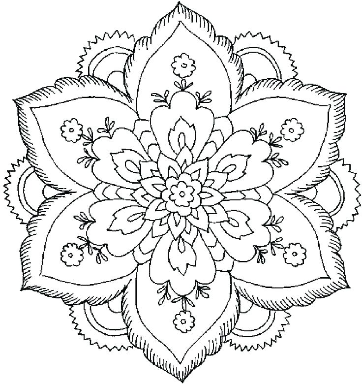 736x780 Simple Mandalas To Print And Color Free Printable Mandala Coloring
