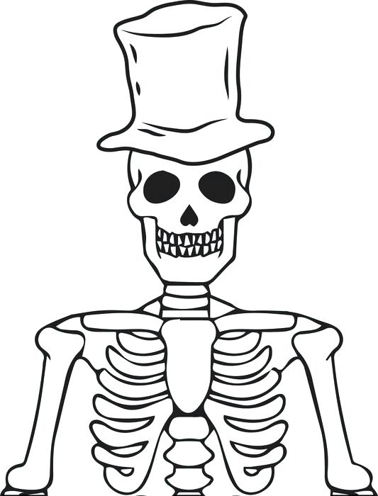 533x700 Halloween Skeleton Coloring Pages Free Printable Skeleton Coloring