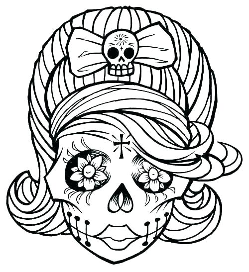 500x547 Printable Skull Coloring Pages For Adults Free Printable Skull
