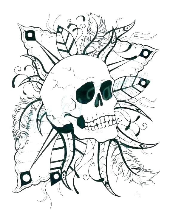 570x725 Sugar Skull Coloring Page Skull Coloring Pages To Print Skull