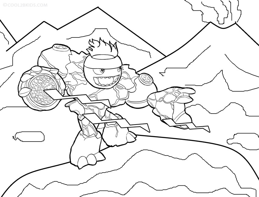 850x647 Printable Skylander Giants Coloring Pages For Kids
