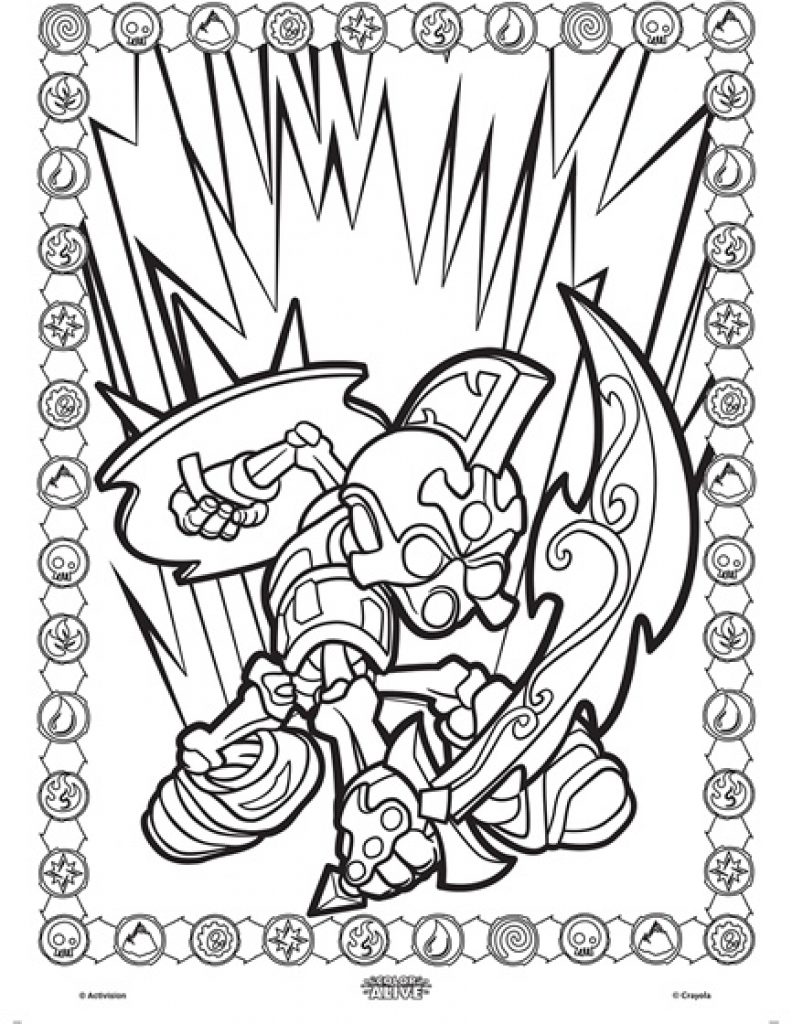 792x1024 Skylanders Color Alive Brain Based In Free Coloring
